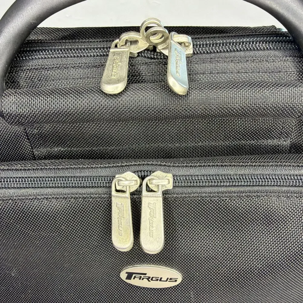 Targus Laptop Briefcase Computer Shoulder Carry Case Bag Black Nylon Padded